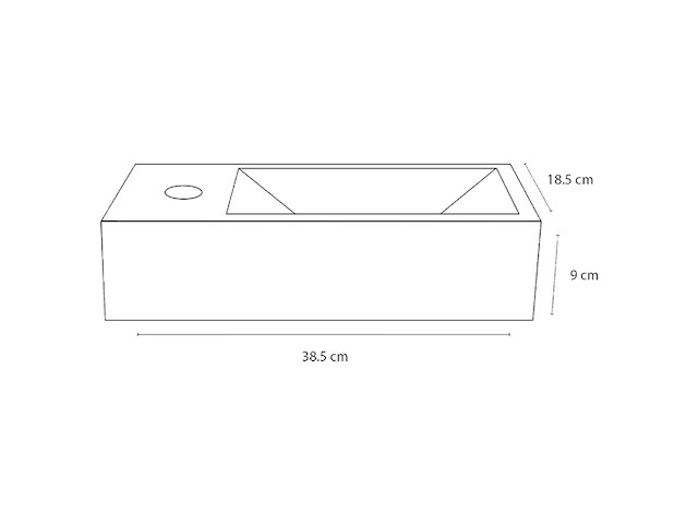Differnz fonteinset ravo links wit keramiek - afbeelding 4 van  5