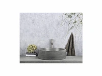 Differnz marba waskom beton donkergrijs rond 42 x 42 x 13 cm - afbeelding 2 van  2