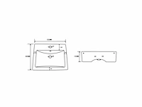 Differnz rhea wastafel 41 x 52 x 15,5 cm inclusief kraan en sifon keramiek wit - afbeelding 3 van  4