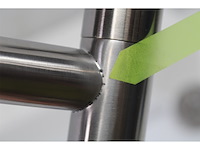 Differnz solid fonteinset wasbak solid surface wit rechte kraan mat chroom standaard greep - afbeelding 5 van  5