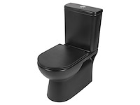 Differnz staand toilet duoblok spoelrandloos met softclose en quickrelease zitting mat zwart - afbeelding 1 van  3