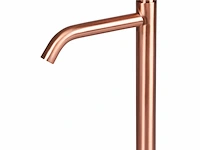 Differnz wastafelkraan hoog gebogen mengkraan koud en warm rood koper - afbeelding 1 van  1
