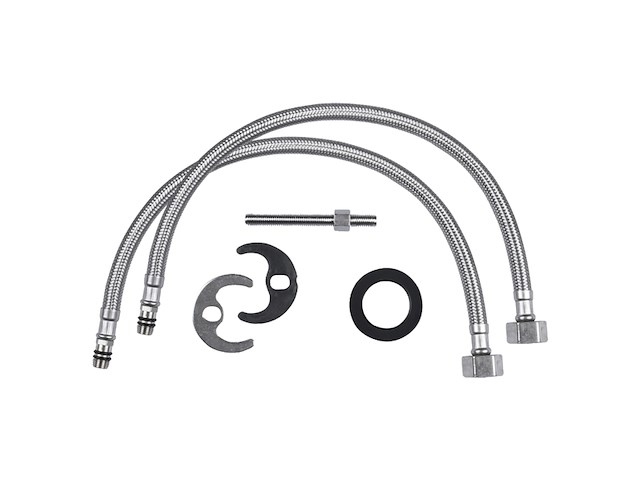 Differnz wastafelkraan recht mengkraan koud en warm toiletkraan mat chroom - afbeelding 2 van  2