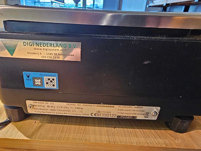Digi - 2020 - sm-6000dp ev - digitale weegschaal kassasysteem met cci pinautomaat - afbeelding 9 van  10