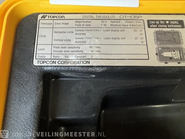 Digitale theodoliet (hoekmeetinstrument) topcon, dt-10sp - afbeelding 6 van  6