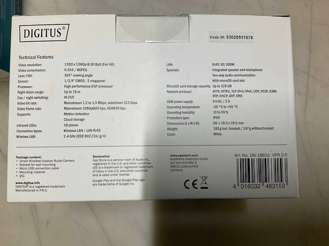 Digitus draadloze beveiligingscamera - afbeelding 2 van  2
