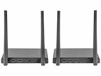 Digitus draadloze hdmi kvm extender set bereik tot 150 m ultrahd 4k/30hz pointtopoint hdmi loop out ir transmissie zwart - afbeelding 4 van  4