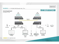 Digitus ds-55513 kvm-extender zender en ontvanger 4k hdmi 70 m zwart - afbeelding 2 van  5