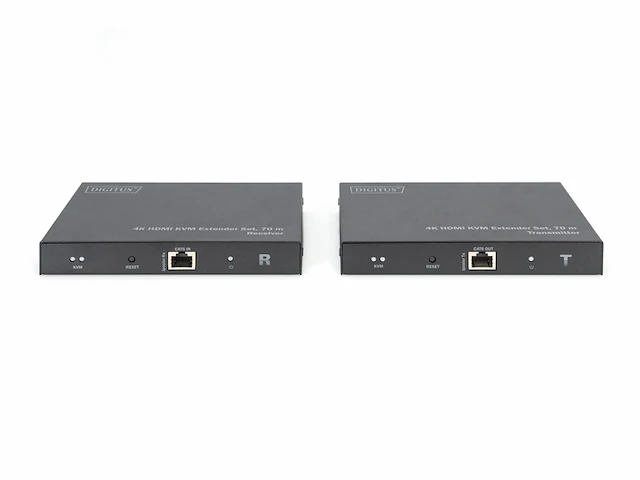 Digitus ds-55513 kvm-extender zender en ontvanger 4k hdmi 70 m zwart - afbeelding 4 van  5