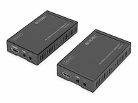 Digitus hdmi extender 4k/30hz zender & ontvanger hdbaset hdcp 2.2 bereik tot 70m zwart - afbeelding 1 van  3