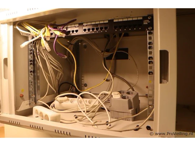 Digitus serverkast met sleutel & avaya switch - 60x60x42cm - afbeelding 2 van  3