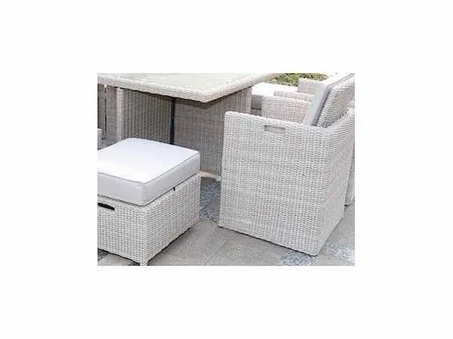 Dining set - 11-delig wicker cream - afbeelding 2 van  2