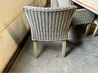 Dining wicker tuinstoel (6x) - afbeelding 3 van  4