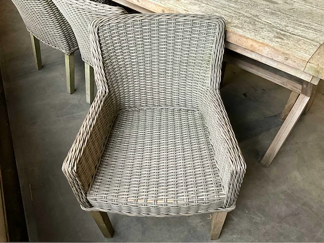 Dining wicker tuinstoel (6x) - afbeelding 4 van  4