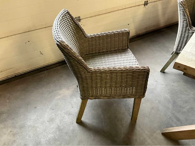 Dining wicker tuinstoel (6x) - afbeelding 2 van  4