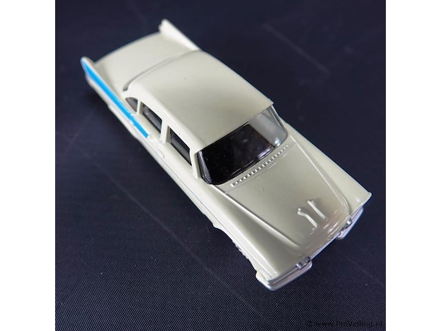 Dinky toys dodge royal sedan beige / blauw nr. 191 atlas in originele doos - afbeelding 4 van  5
