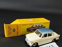 Dinky toys fiat 1200 grande vue beige met blauw dak nr. 531 atlas in originele doos - afbeelding 1 van  5