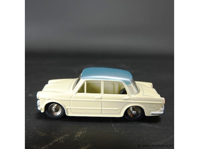 Dinky toys fiat 1200 grande vue beige met blauw dak nr. 531 atlas in originele doos - afbeelding 2 van  5