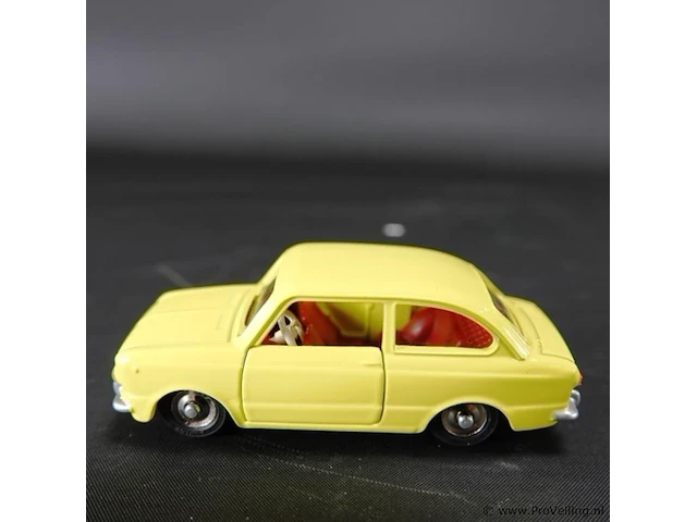 Dinky toys fiat 850 geel nr. 509 atlas in originele doos - afbeelding 2 van  5