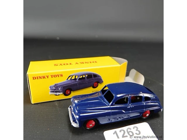 Dinky toys ford vedette "49" blauw nr. 24q atlas in originele doos - afbeelding 1 van  5