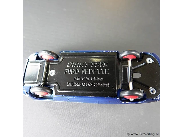 Dinky toys ford vedette "49" blauw nr. 24q atlas in originele doos - afbeelding 5 van  5