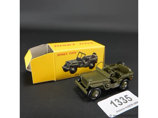 Dinky toys jeep hotchkiss willys groen nr 153a atlas in originele doos - afbeelding 1 van  5