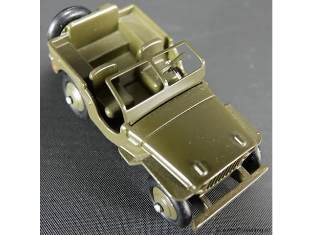 Dinky toys jeep hotchkiss willys groen nr 153a atlas in originele doos - afbeelding 4 van  5