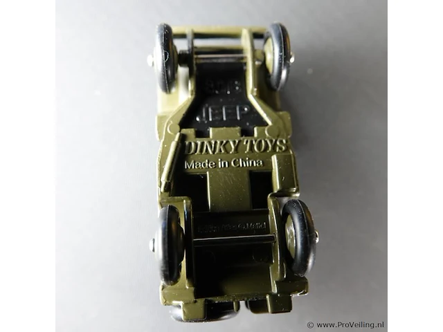 Dinky toys jeep hotchkiss willys groen nr 153a atlas in originele doos - afbeelding 5 van  5