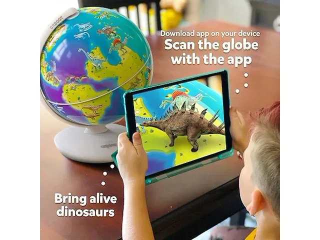 Dino's globe met app - augmented reality - afbeelding 1 van  2