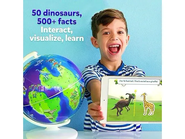 Dino's globe met app - augmented reality - afbeelding 2 van  2