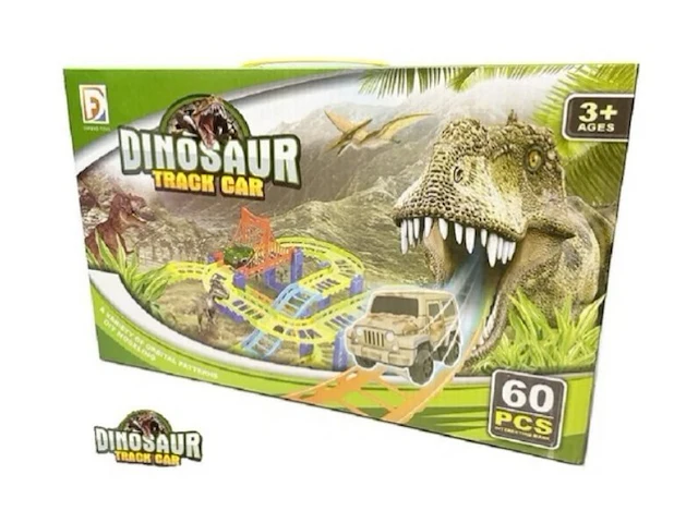 Dinosaurus - race baan - 60 pcs - race track 1x b012 - afbeelding 1 van  5