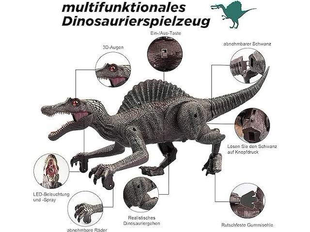Dinosaurus speelgoed, op afstand bestuurde dinosaurussen met sproeifunctie - afbeelding 3 van  3