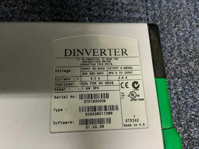 Dinverter din3380110bm frequentieregelaar - afbeelding 3 van  5