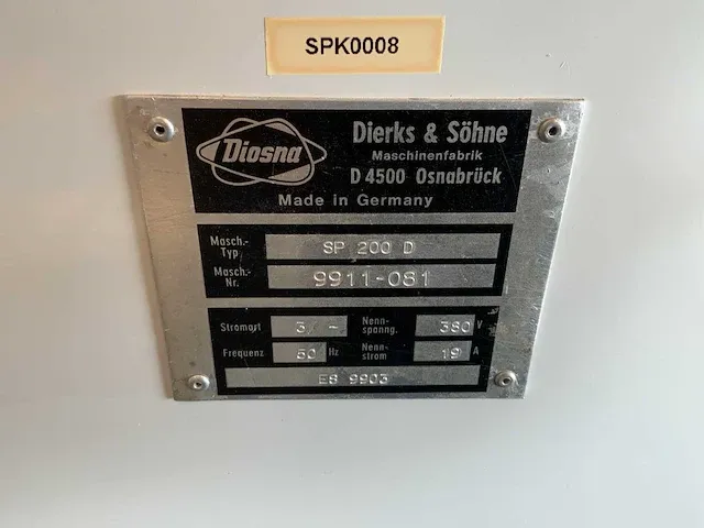 Diosna sp 200 d spiraalkneder - afbeelding 7 van  7