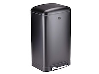 Dirt devil pedaalemmer 20l - prullenbak - rvs - zwart - afbeelding 1 van  5