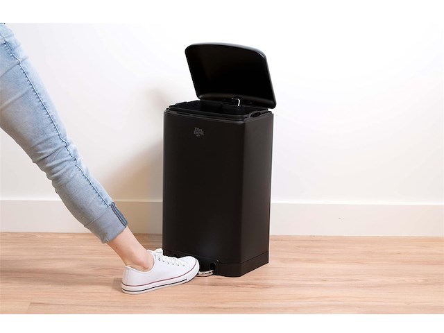 Dirt devil pedaalemmer 20l - prullenbak - rvs - zwart - afbeelding 2 van  5