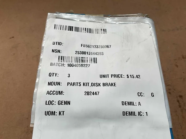 Disk brake parts kit (3x) - afbeelding 4 van  5