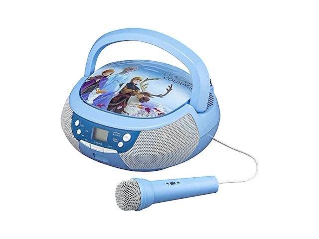 Disney frozen 2 / frozen 2 draagbare cd-speler met radio en microfoon voor kinderen - afbeelding 2 van  3