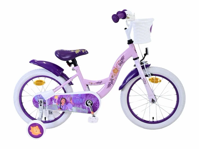 Disney wish kinderfiets meisjes 16 inch paars - afbeelding 1 van  3
