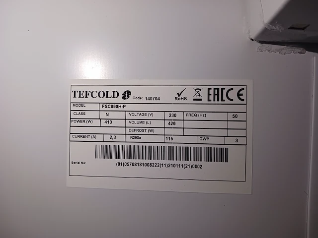 Displaykoeler tefcold, fsc890h, donkergrijs / antraciet, 2021 - afbeelding 6 van  14