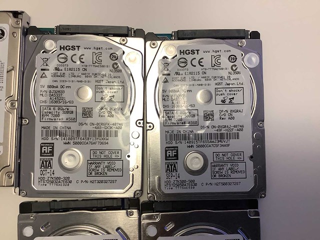 Diverse 2.5” sata interne hardeschijf (7x) - afbeelding 3 van  6