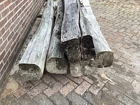 Diverse balken teak 4 stuks en 1 stuks essen (5x) - afbeelding 4 van  5
