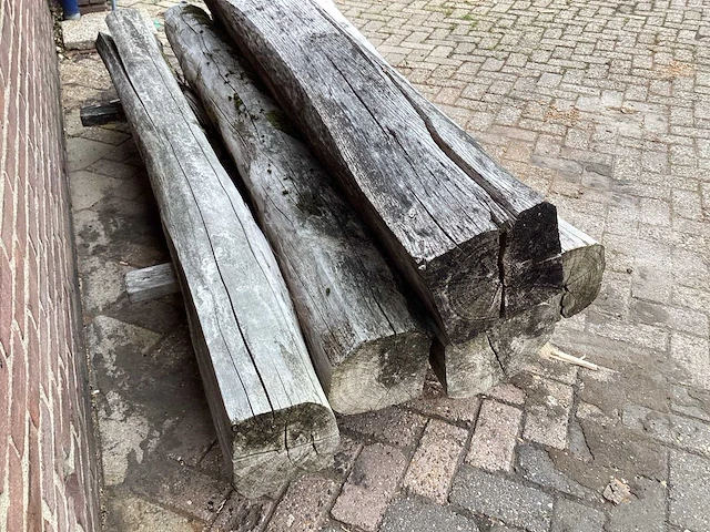 Diverse balken teak 4 stuks en 1 stuks essen (5x) - afbeelding 5 van  5