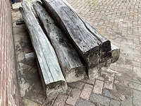 Diverse balken teak 4 stuks en 1 stuks essen (5x) - afbeelding 5 van  5