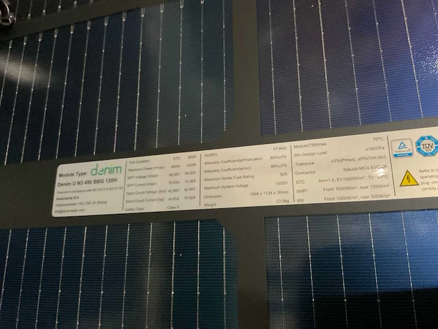 Diverse denim zonnepanelen - afbeelding 9 van  24
