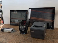 Diverse kassa systeem accesoires met 2x kassa scherm - afbeelding 1 van  8