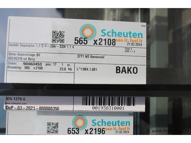 Diverse kunststof raam kozijnen/ glazen ramen - diverse afmetingen - afbeelding 14 van  20