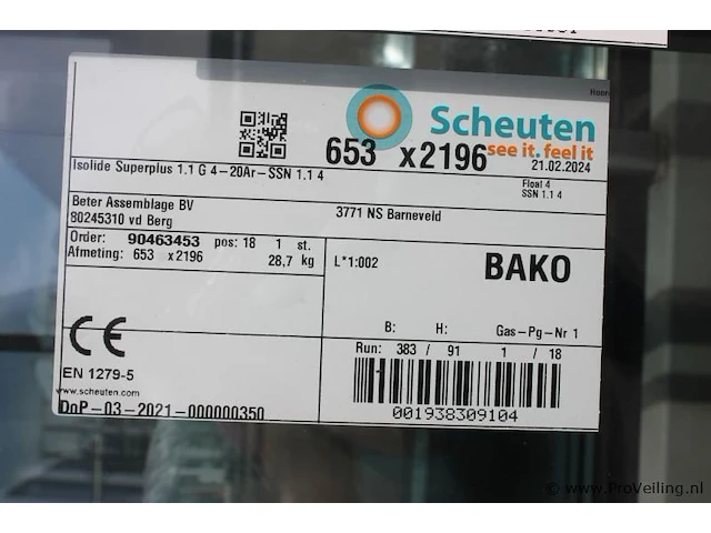 Diverse kunststof raam kozijnen/ glazen ramen - diverse afmetingen - afbeelding 15 van  20
