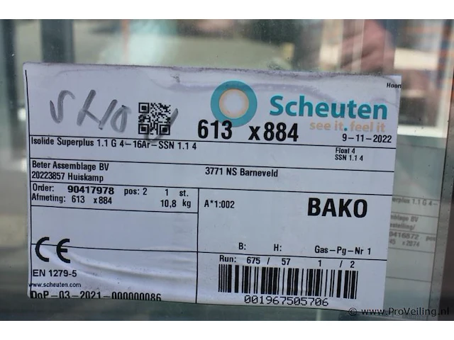 Diverse kunststof raam kozijnen/ glazen ramen - diverse afmetingen - afbeelding 16 van  20