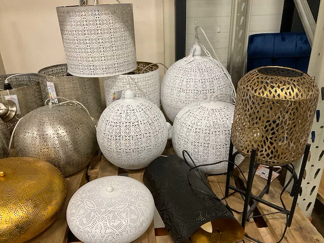 Diverse lampen/ lampenkappen (22x) - afbeelding 2 van  4